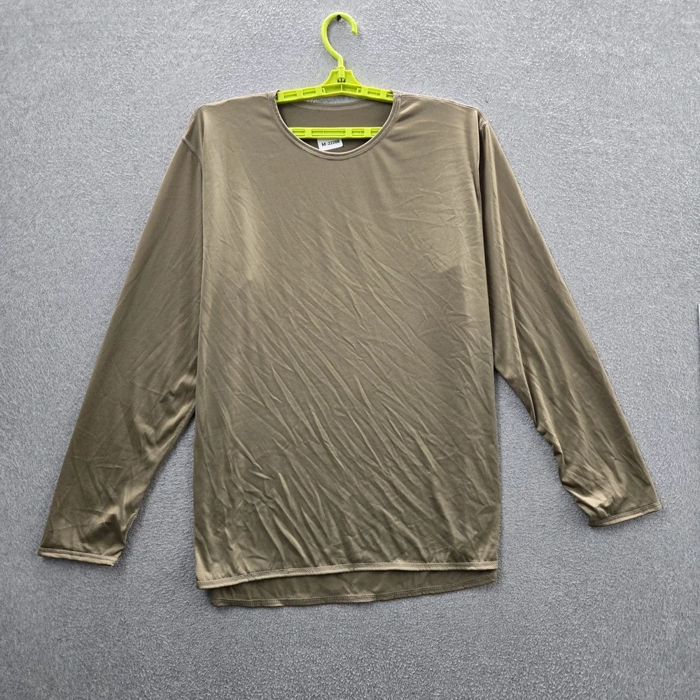 Milliken Men Shirt XL Tan Undershirt Cold Weather Gen III Thermal Long Sleeve